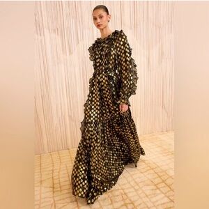 Ulla Johnson Celestina Silk Long Sleeve Gown (Fits Up To Size 6!)